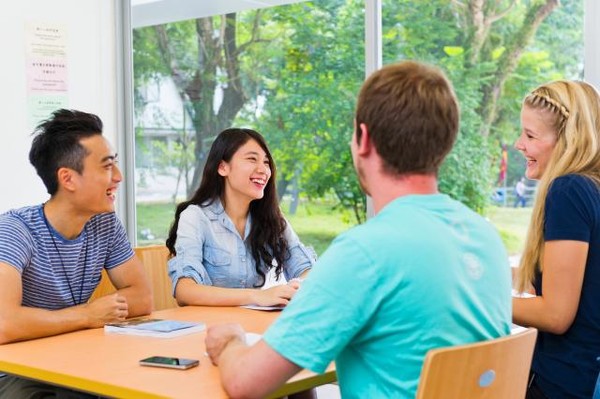 Students having discussion